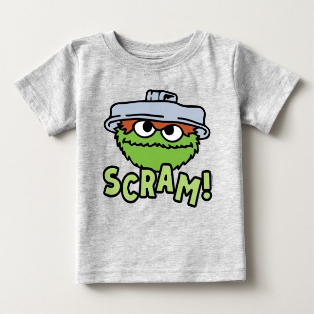 Camiseta Rua Sésamo | Oscar, o Grouch Scram! (Frente)