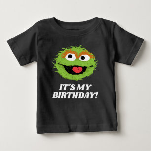Camiseta Rua Sésamo   Oscar, o Monstro É Meu Aniversário 