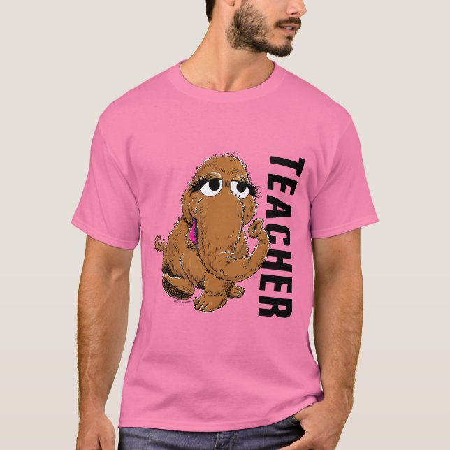 Camiseta Rua Sésamo | Professora Vintage Snuffy (Frente)