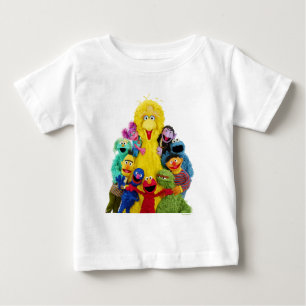 Camiseta Rua Sésamo   Retrato Colorido Divertido
