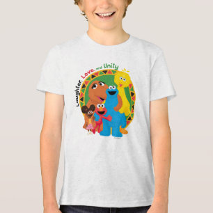 Camiseta Rua Sésamo   Risos, amor e unidade