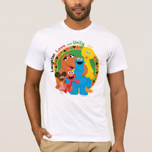 Camiseta Rua Sésamo Risos, amor e unidade