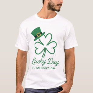 Camiseta Rua, Shamrock Leprechaun Hat do Dia de Patrick