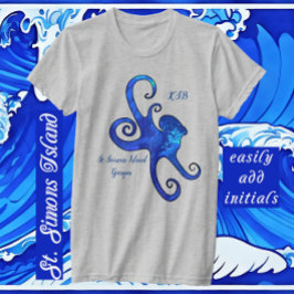 Camiseta Rua: Simons Island GA Brilhante polvo azul