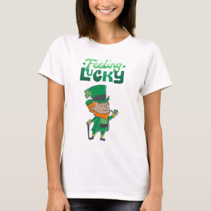 Camiseta Rua Sortuda, Leprechaun do Dia de Patrick.