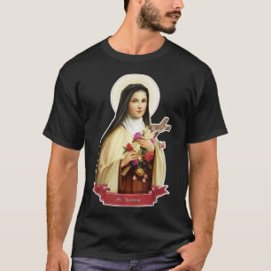 Camiseta Rua Terese de Lisieux Crianças Pequenas Rosas Flor