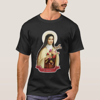 Camiseta Rua Terese de Lisieux Crianças Pequenas Rosas Flor