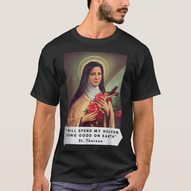 Camiseta Rua Terese do Santo Lisieux de Criança Jesus (Frente)