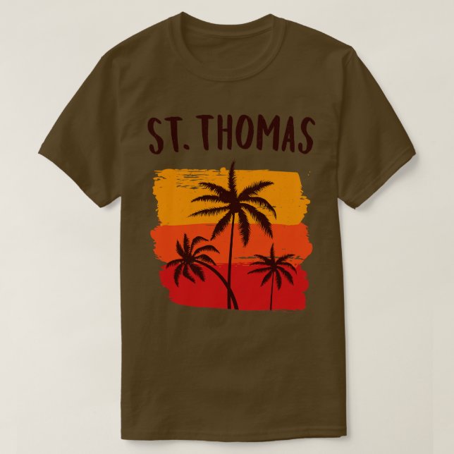 Camiseta Rua Thomas Tropical Palm Trees Vacing Souv (Frente do Design)