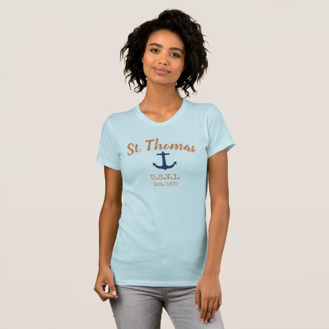 Camiseta Rua Thomas Virgin Islands Anchor Shirt (Frente Completa)