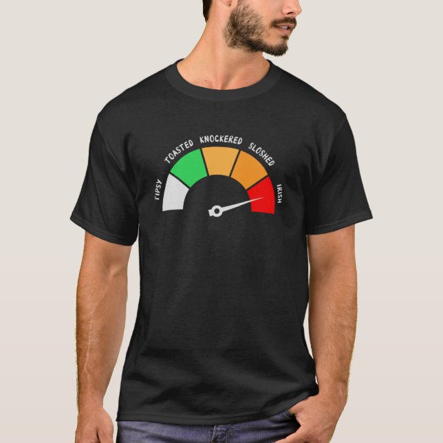 Camiseta Rua Tipsy para o dia de Patrick torrado derrubado (Frente)