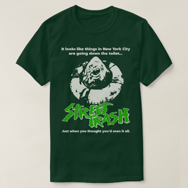 Camiseta Rua Trash 80s Cult Clássico Horror 1 (Frente do Design)