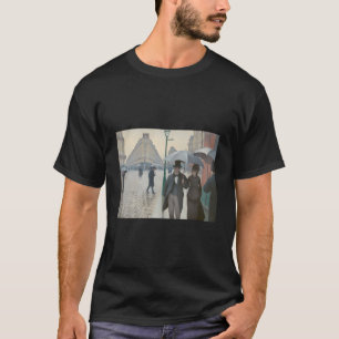 Camiseta Rua Umbrella Paris; Dia chuvoso por Gustave Caille