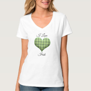 Camiseta Rua verde-xadrez Patrick I love Irish