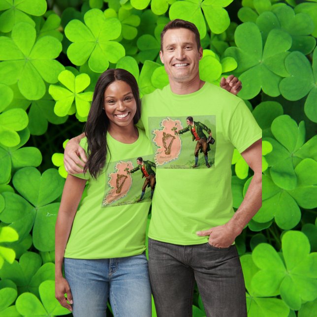Camiseta Rua Vintage. Dia de Patrick Erin's Isle Green Unis (Vintage St. Patrick's Day Erin's Isle Green Unisex T-Shirt)