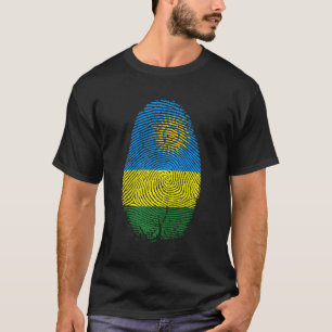 Camiseta Ruanda Flag Fingerprint Está No Meu Dna Para Ruand