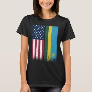 Camiseta Ruanda Ruanda Ruanda Americana Bandeiras Orgulhosa