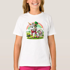 Camiseta Ruas Adoráveis. Patricks Day Unicorn
