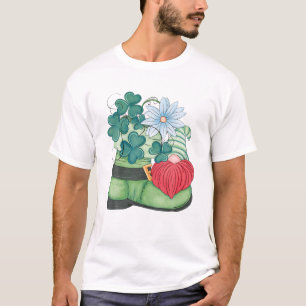 Camiseta Ruas Bonitas, Gnomo Do Dia De Patrício Para Mulhe