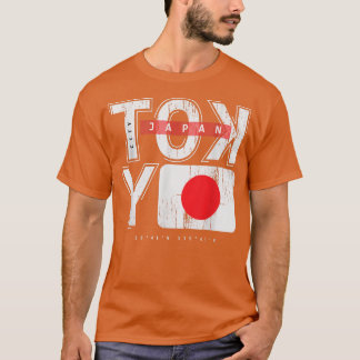 Camiseta Ruas da Cena Noturna de Tóquio no Japão com Luzes 