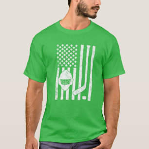 Camiseta Ruas Engraçadas de Hóquei no Gelo. Dia dos Patri