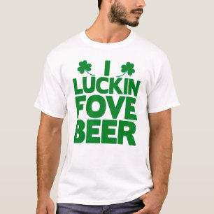 Camiseta Ruas Engraçadas, dia de Patrick, adoro cerveja ve