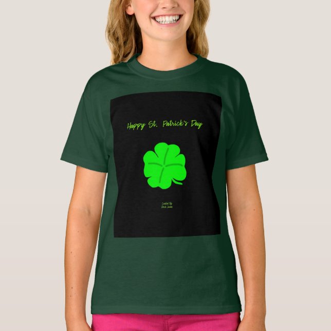 Camiseta Ruas Felizes, Meninas do Dia de Patrick, Camiseiro (Frente)