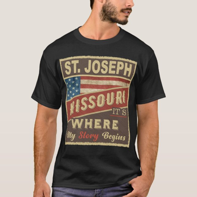 Camiseta RUAS. JOSEPH, MO É onde minha história começa (Frente)