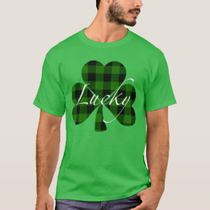 Camiseta Ruas Sortudas, o Shamrocks da Patty  xadrez verde