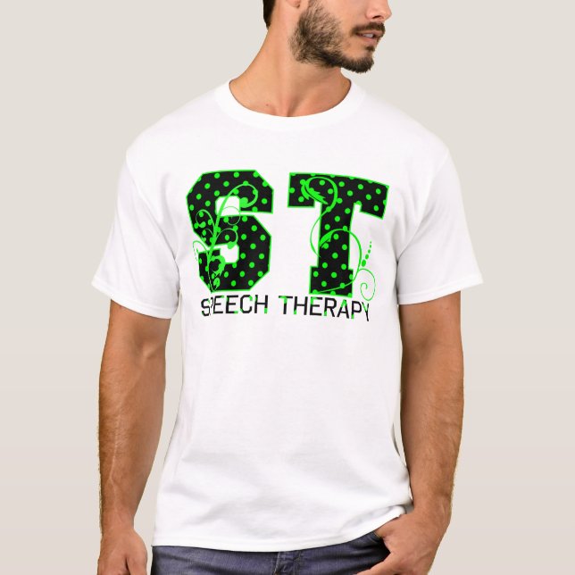 Camiseta ruas verdes e bolinhas pretas (Frente)