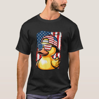 Camiseta Rubber Duck American Flag 4th Of July Funny Sungla