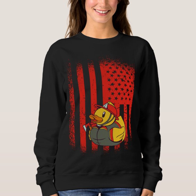 Camiseta Rubber Duck Firefighter Kids Boys Girls US Ducky 4 (Frente)