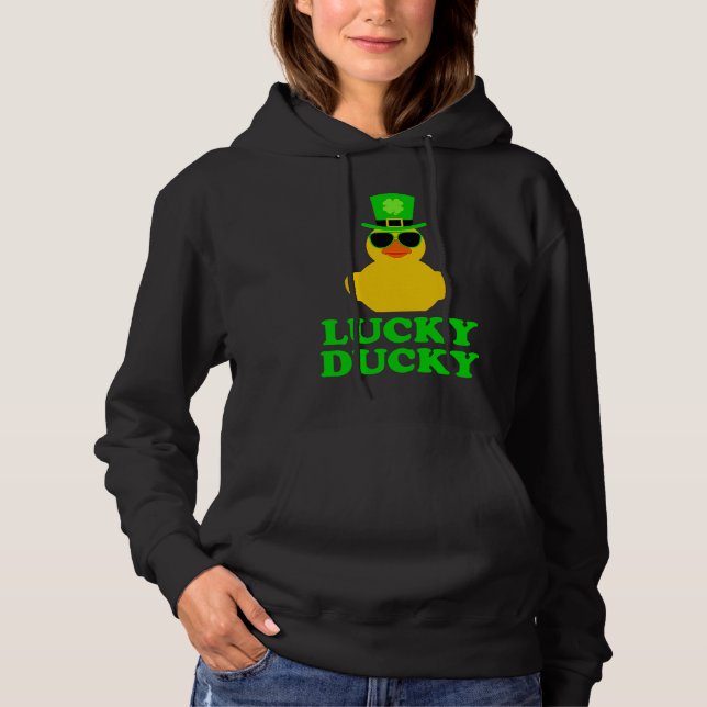 Camiseta Rubber Duck Four Leaf C Leprechaun Hat St Patrick' (Frente)