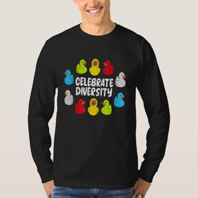 Camiseta Rubber Ducks Celebrate diversity (Frente)