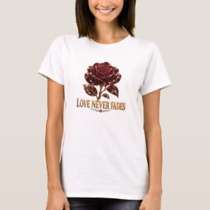 Camiseta Rubi Cristal Rosa – O Amor Nunca Desvanece