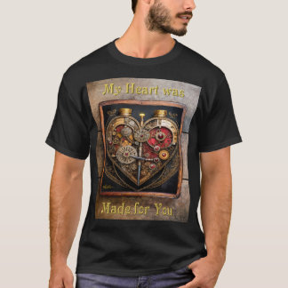 Camiseta Rubis e Engrenagens Steampunk Coração Sombrio