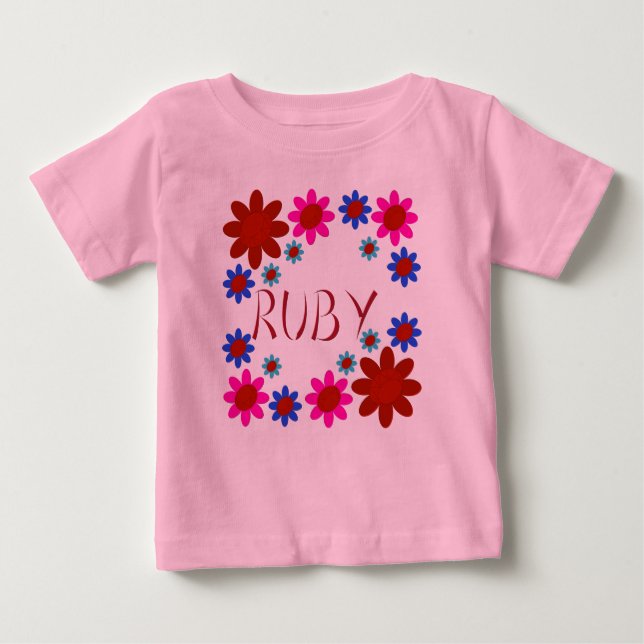Camiseta RUBY Flowers (Frente)