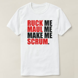 CAMISETA RUCK ME MAUL ME FAZER ESCRUM. RUGBY LOVER SHIRT