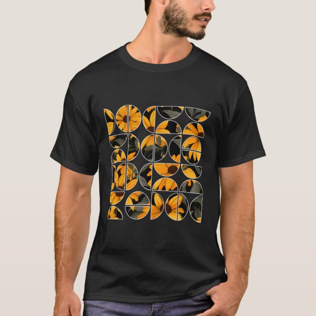 Camiseta Rudbeckia Flor Semicrofora Geométrica Floral (Frente)