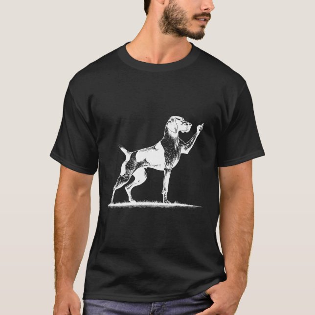 Camiseta Rude Pointer Dog Hole German Shorthaired Pointer D (Frente)