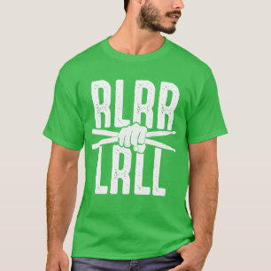 Camiseta Rudimento Rlrr Lrll Baterista Paradiddle Música Ro