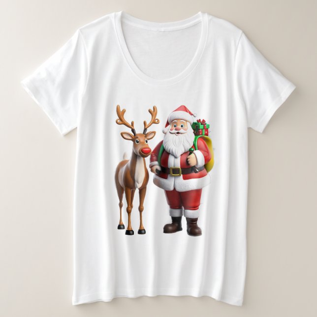 Camiseta Rudolf a rena vermelha (Frente do Design)