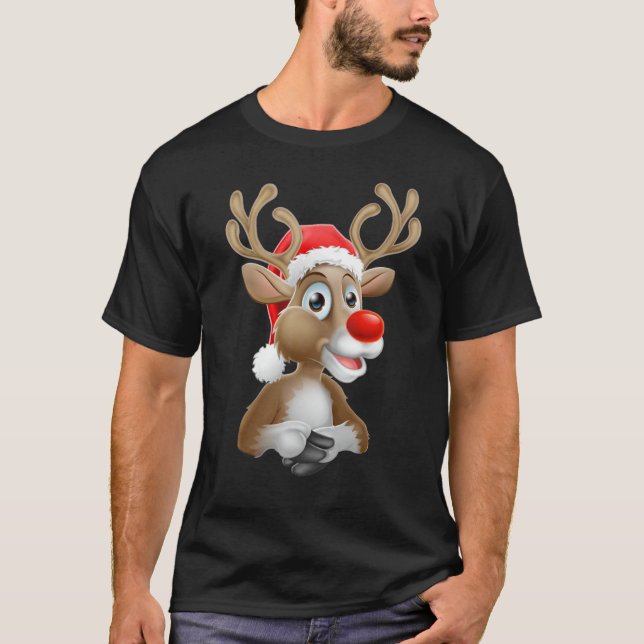 Camiseta Rudolf A Rena Vermelha Nose (Frente)
