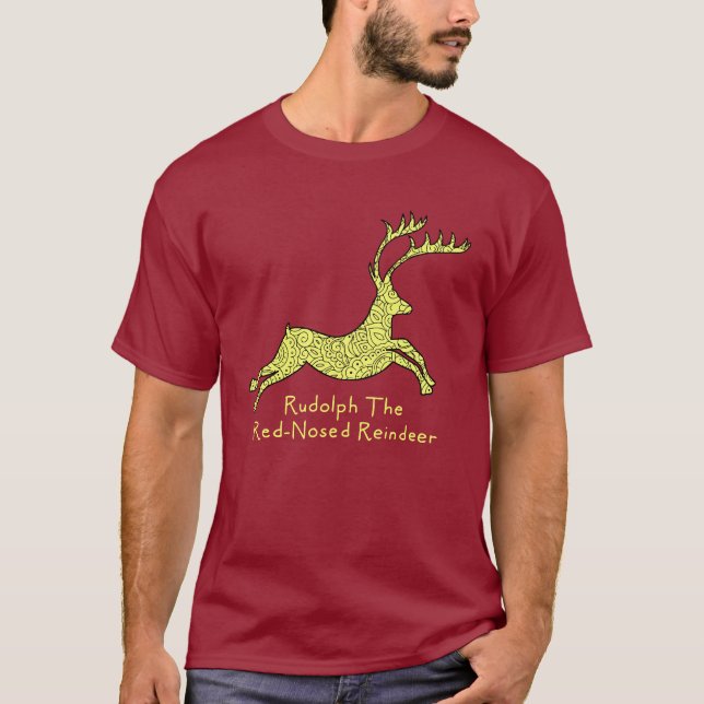 Camiseta Rudolph, a rena vermelha (Frente)