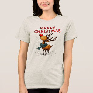 Camiseta Rudolph na Neve – Edição Feliz Natal