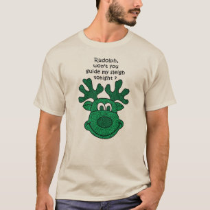 Camiseta Rudolph não vai guiar meu trenó hoje à noite