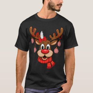Camiseta Rudolph Nariz Vermelho Natal Rena Fofo Xmas Crianç