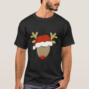 Camiseta Rudolph Reindeer Cute Para Férias No Natal