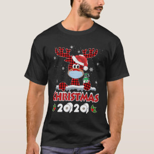 Camiseta Rudolph Reindeer Mask Matching Family Natal 20