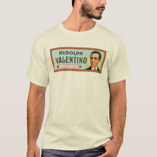 Camiseta Rudolph Valentino - Etiqueta Personalizável do Cig